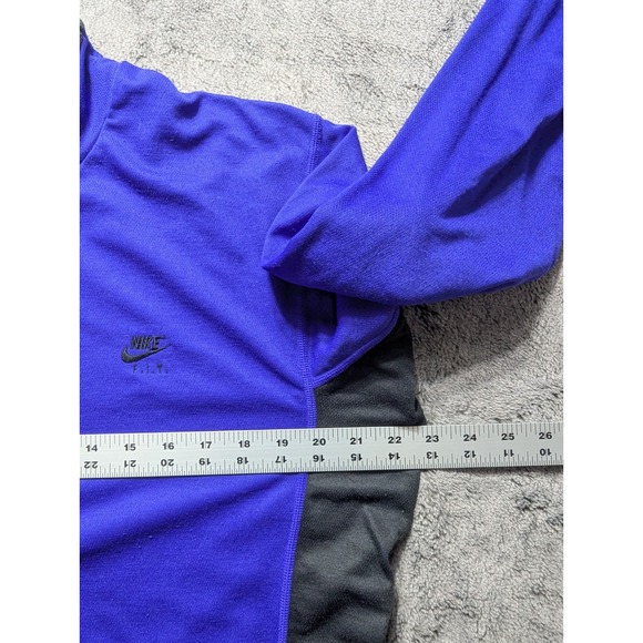 Vintage Nike F.I.T. Long Sleeve Athletic Shirt Men's Size XL Blue/Black - Picture 8 of 12